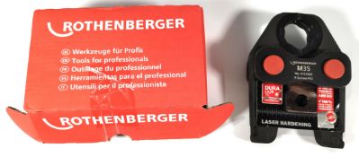 A Rothenberger compact twin turbo press jaw M35 x 35mm, boxed.