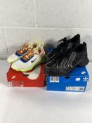 A pair of Adidas EQT gazelle (UK 8.5) and a pair of Nike react live (UK 4).