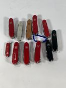 Ten pre-owned Victorinox Swiss army penknives (over 18s only).
