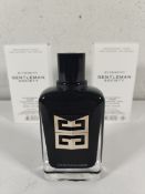 Two as new Givenchy Gentleman Society eau de parfum 100ml (tester bottles).