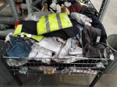 A large basket of assorted mainly new clothing including branded/unbranded and related.