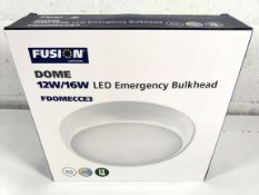 Eight Fusion Dome 12W/16W LED emergency bulkheads, boxed (FDOMECCE3).