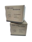 Two as new Lightmaxx PureLight Mini Theater Par 150W COB LED Spotlights (P/N: LIG0016694-00).