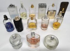 Forty three perfumes/testers and related to include Dior, D&G, Versace, Paco Rabanne and Armani (ple