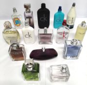 Thirty Calvin Klein perfumes/testers and related (please note: bottles may have been used/packaging