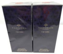 Two as new Thameen London – The Cora 100ml body lotions with argan oil and shea butter, sealed, box.