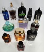 Forty perfumes/testers and related to include Estee Lauder, Boss, Dior, Jimmy Choo and Michael Kors