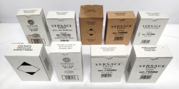 Thirty Versace perfumes/testers and related (please note: bottles may have been used/packaging may h