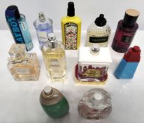 Forty four perfumes/testers and related to include Gucci, Dior, Armani and Boss (please note: bottle