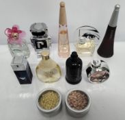 Forty perfumes/testers and related to include Paco Rabanne, Givenchy, Versace, Diesel, Boss (please