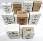 Thirty Versace perfumes/testers and related (please note: bottles may have been used/packaging may h