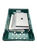 Four pre-owned Apple MacBooks sold for parts (MDM locked. Sold as is, for parts only).