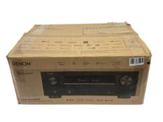 As new Denon AVR-X1800H 7.2 Channel 8K AV Receiver with HEOS Built-in (P/N: AVRX1800HBKE2GB EAN: 495