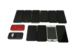 Assorted pre-owned phones including Samsung, OnePlus, Huawei (Account unlocked) (Sold as is).