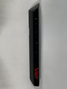 A gloss black left hand side strake assembly kit for a 2025 Aston Martin Vanquish Super GT V12.