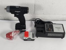 An as new Panasonic EYF EA1N2S Cordless Drill and Driver, includes battery and battery charger (REF: