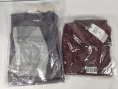 Two as new Carhartt Chase clothing items to include 1x L/S chase t-shirt in provence/gold (Size L) a