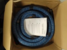 A Nordson Blue Series Hot Melt 5/16 x 20ft hose with Rediflex II hanger system, 240v, auto HF, 22383