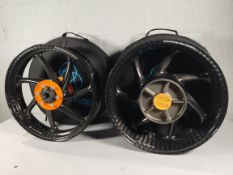 An as new Thyssenkrupp carbon wheel set (Possibly for BMW S 1000 R, RR, HP4) and a pre-owned Wurth W