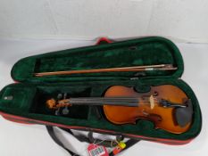 A pre-owned Yamaha student violin with case and bow.