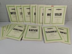 Twenty four assorted as new Edition Peters sheet music books to include composers such as Mendelssoh