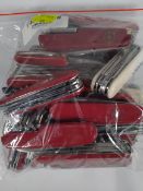 Twenty pre-owned Victorinox Swiss army multitools (over 18s only).
