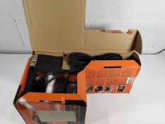 A Black & Decker 2200w 45cm electric chainsaw 230V box opened (BECS2245).