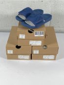 Three pairs of children's Ugg beach slide sandals (size 13).