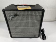 A boxed as new Fender Rumble 25 V3 bass amplifier.