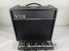 A pre-owned Vox Valvetronix VT80+ combo amp with a VFS5 footswitch (NO leads).