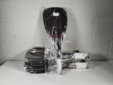 Five sets of as new Dunlop Biotec Lite Squash Rackets with 3 balls (2 rackets per set).