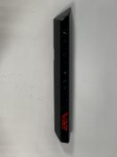 A gloss black left hand side strake assembly kit for a 2025 Aston Martin Vanquish Super GT V12.