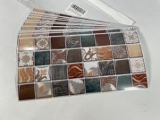 Twenty five packs of twelve as new Fantasnight bathroom/kitchen tile design stickers, 30 x 15cm.