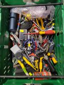 A quantity of assorted pre-owned tools to include Wiha, Irwin (one crate).