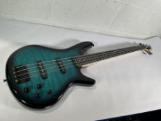 A pre-owned Ibanez GSR280QA-TMS bass.