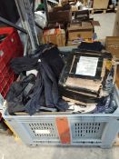 Assorted pre-owned clothing and related (crate not included).