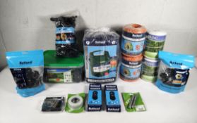 A quantity of as new electric security fence equipment to include Rutland ESB7500 battery energiser
