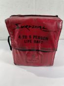 A pre-owned 4 to 6 Person Life Raft (sold as seen).