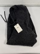A Mandkhai cashmere knit hoodie (S/M).