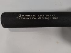 A pre-owned Kenetic Beaster CT spinning combo rod.