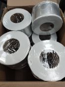 Twelve rolls of ProClad Plus HQ 4 ply self adhesive tape, 100mm x 50m each, silver.