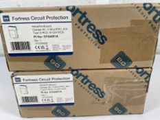 Two boxed as new BG Metal Enclosure Garage Kits, 40A RCD (Type A) + 32A+6A MCBs.