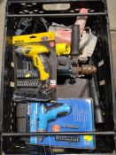 A quantity of pre-owned power tools to include Bluespot, Bosch GSB18-2 (one crate).