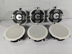 Six pre-owned ThinLine Sonnance ceiling speakers in white (REF: TL621R).
