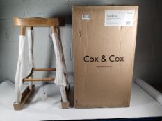 An as new Cox and Cox weathered natural oak counter stool.