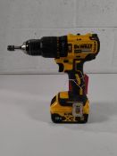 A pre-owned DeWalt DCD778 18v combi drill with battery.