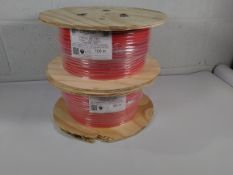 Two as new Cavicel Fire Alarm Cables 100m each Firecell SR 114H.