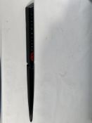 A gloss black left hand side strake assembly kit for a 2025 Aston Martin Vanquish Super GT V12 (slig