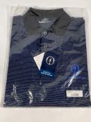 The Open 151st Royal Liverpool golf polo (Medium).