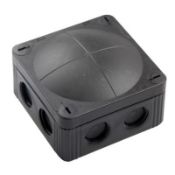 One hundred as new 10060581 - WISKA COMBI 308 BK polypropylene enclosures, black, 85 x 85 x 51mm (st